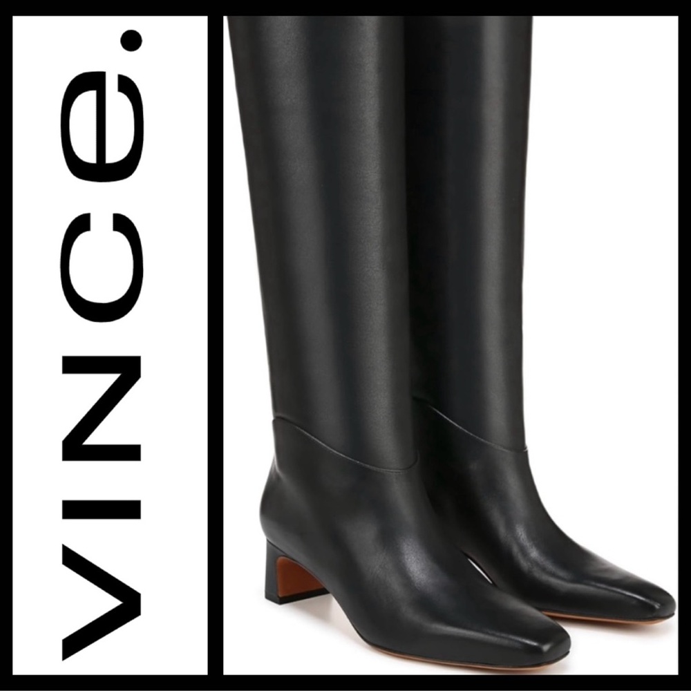 Vince. Knee High Boot, Black, BRAND NEW